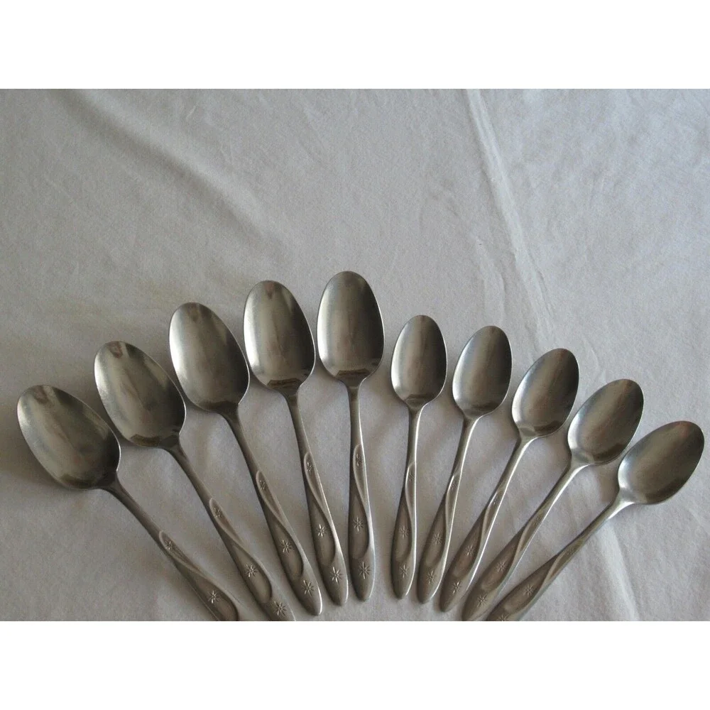 International Silver Stainless USA Americana Star 5 Teaspoons 5 Table Spoons
